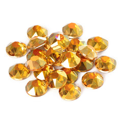 Metallic Sunshine XIRIUS Round Shape High Quality Glass Beveled Flat Back Rhinestones WholesaleRhinestone