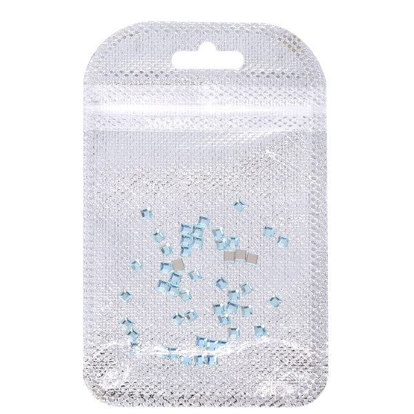 Square Shape Multi Colors Small Size Glass Beveled Flat Back Fancy Rhinestones For Nail Art WholesaleRhinestone