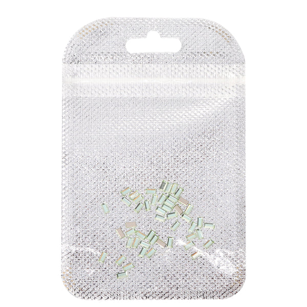 Rectangle Shape Multi Colors Small Size Glass Beveled Flat Back Fancy Rhinestones For Nail Art WholesaleRhinestone