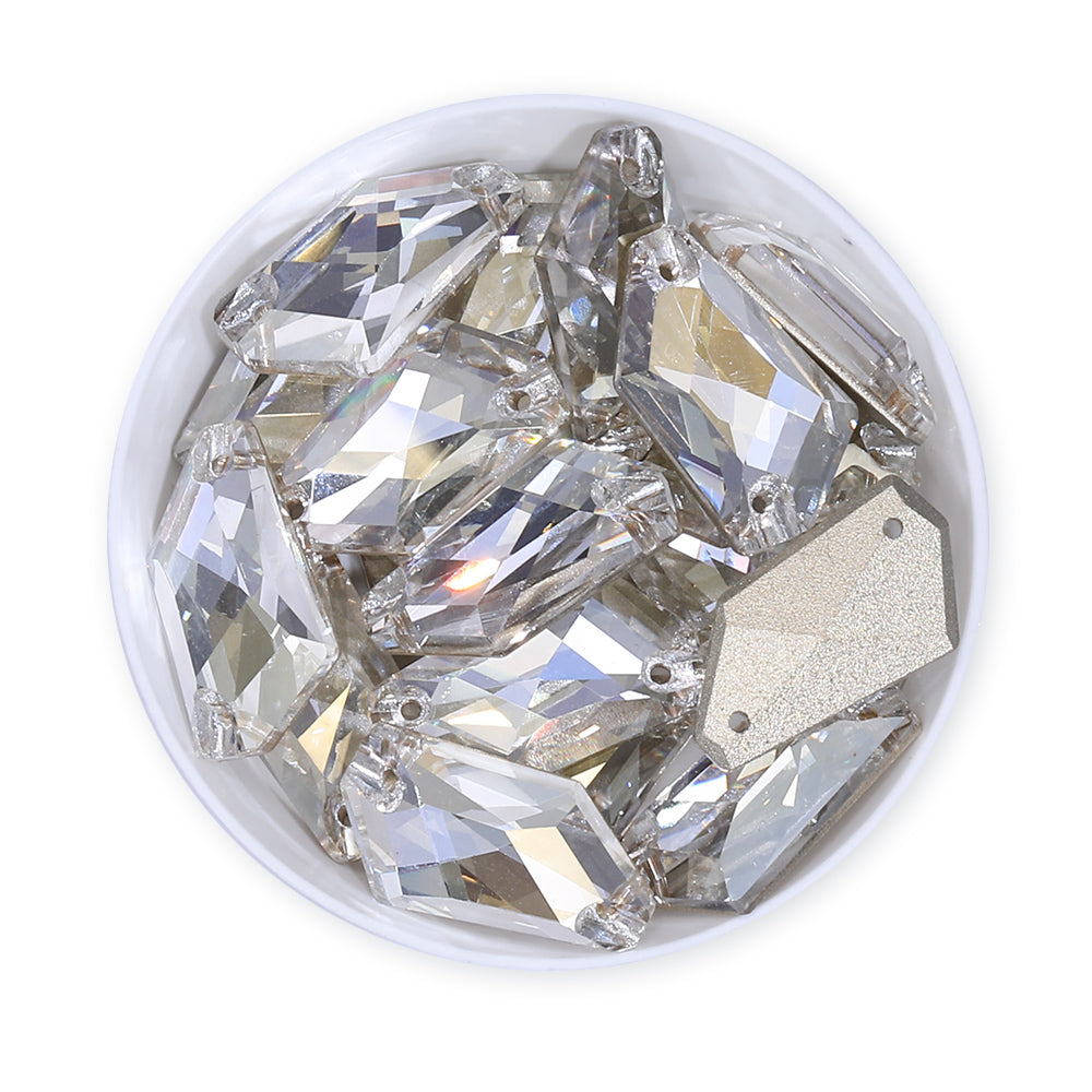 Silver Shade De-Art Shape High Quality Glass Sew-on Rhinestones WholesaleRhinestone Hoofdafbeelding