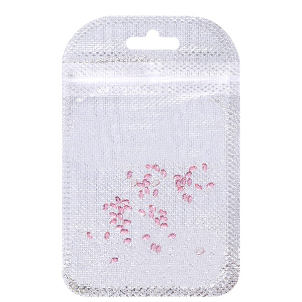 Oval Shape Multi Colors Small Size Glass Beveled Flat Back Fancy Rhinestones For Nail Art WholesaleRhinestone