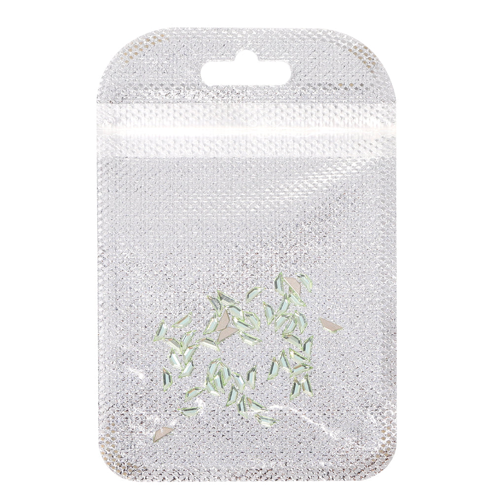 Trapeze Shape Multi Colors Small Size Glass Beveled Flat Back Fancy Rhinestones For Nail Art WholesaleRhinestone