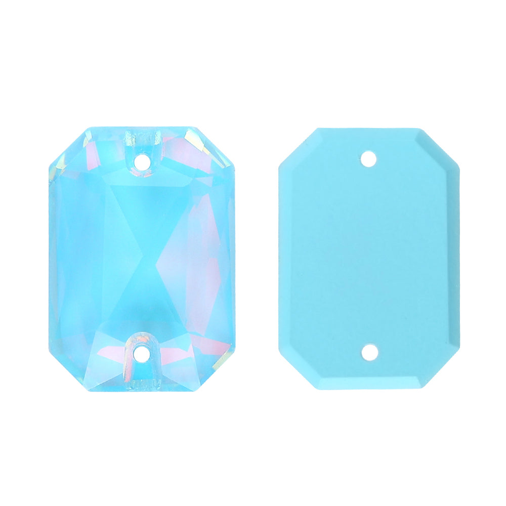 Crystal AM Rechthoek Vorm Hoogwaardige Glazen Sewa-On Rhinestones Secundaire afbeelding