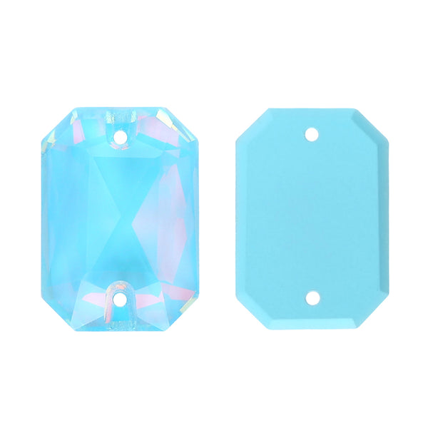 Aquamarine AM Octagon Shape High Quality Glass Sew-on Rhinestones WholesaleRhinestone