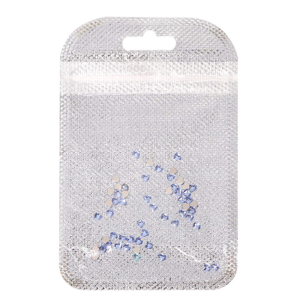 Heart Shape Multi Colors Small Size Glass Beveled Flat Back Fancy Rhinestones For Nail Art WholesaleRhinestone