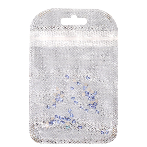 Heart Shape Multi Colors Small Size Glass Beveled Flat Back Fancy Rhinestones For Nail Art WholesaleRhinestone