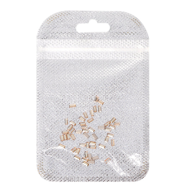 Rectangle Shape Multi Colors Small Size Glass Beveled Flat Back Fancy Rhinestones For Nail Art WholesaleRhinestone