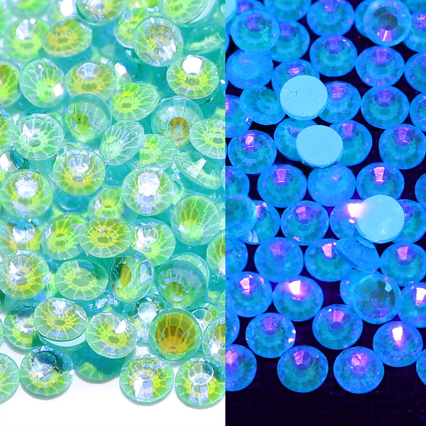 Neon Turquoise AB Glass FlatBack Neon Rhinestones WholesaleRhinestone