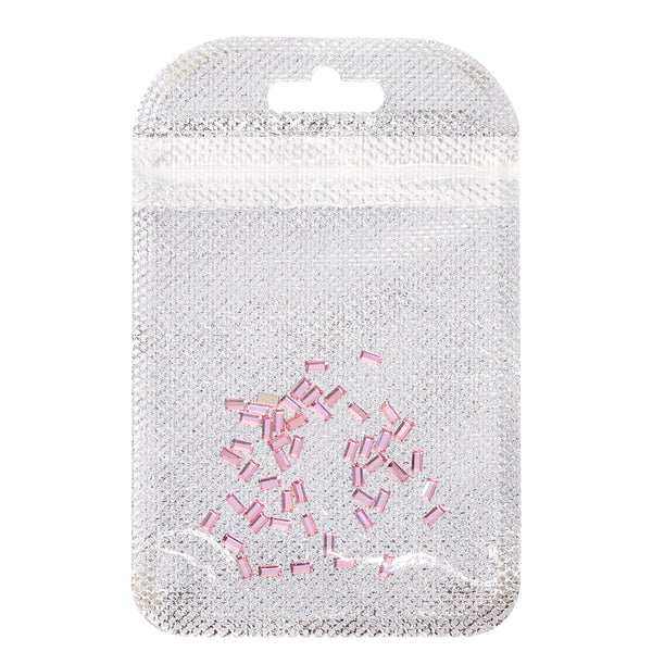 Rectangle Shape Multi Colors Small Size Glass Beveled Flat Back Fancy Rhinestones For Nail Art WholesaleRhinestone