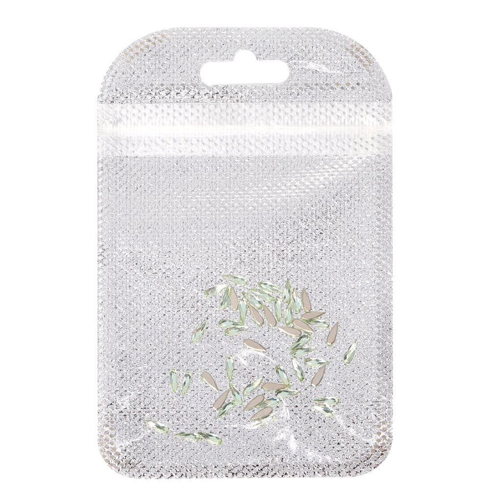 Raindrop Shape Multi Colors Small Size Glass Beveled Flat Back Fancy Rhinestones For Nail Art WholesaleRhinestone