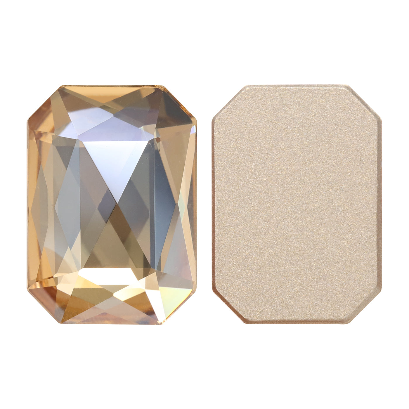 Golden Shadow Octagon Shape High Quality Glass Beveled Flat Back Rhinestones WholesaleRhinestone