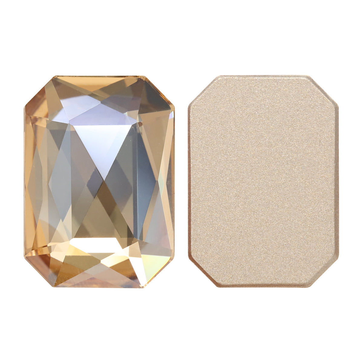 Golden Shadow Octagon Shape High Quality Glass Beveled Flat Back Rhinestones WholesaleRhinestone Main image