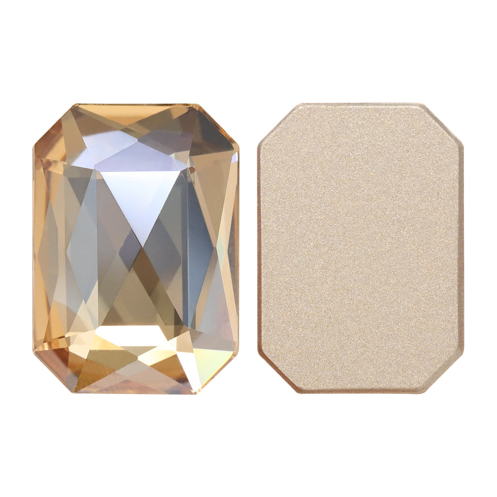 Golden Shadow Octagon Shape High Quality Glass Beveled Flat Back Rhinestones WholesaleRhinestone