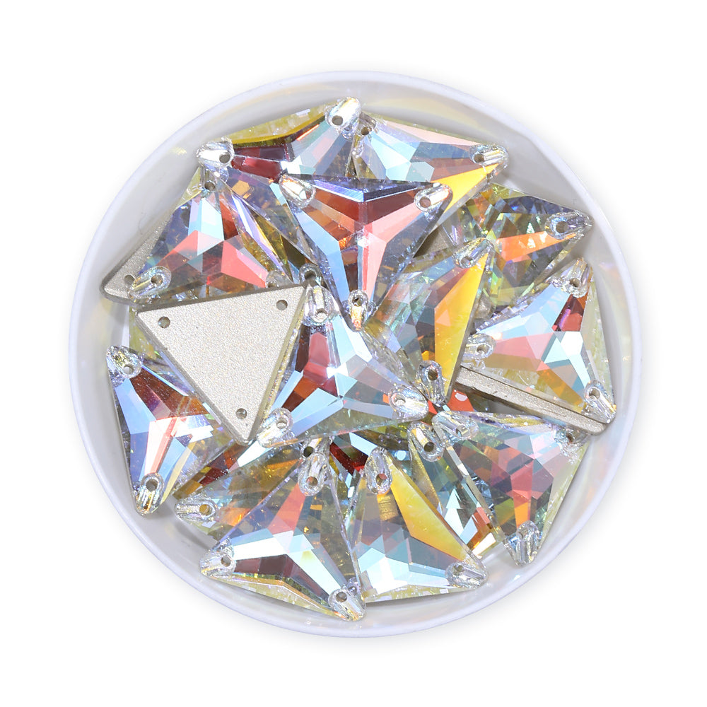 Light Crystal AB Triangle Shape High Quality Glass Sew-on Rhinestones WholesaleRhinestone Hauptbild