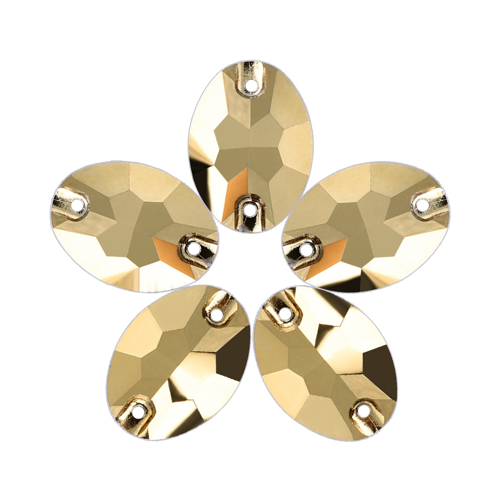 Dorado Oval Shape High Quality Glass Sew-on Rhinestones WholesaleRhinestone Immagine principale del prodotto