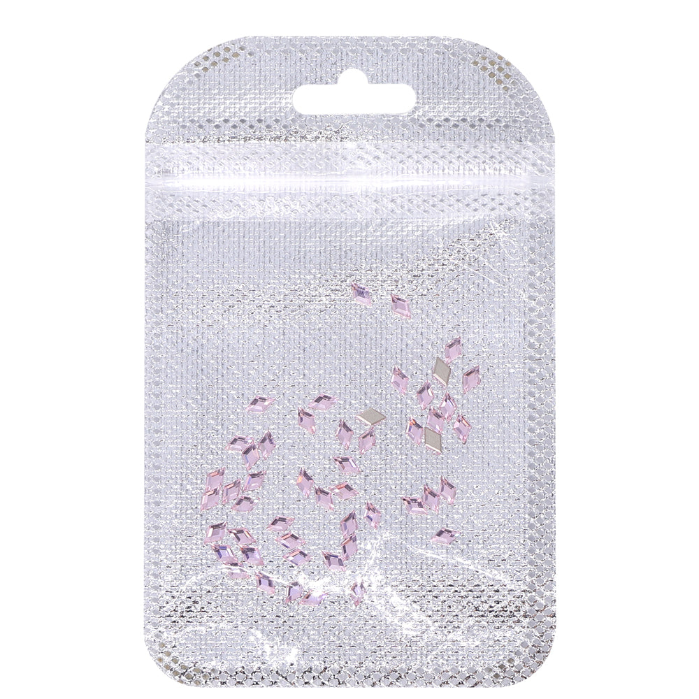 Rhombus Shape Multi Colors Small Size Glass Beveled Flat Back Fancy Rhinestones For Nail Art WholesaleRhinestone