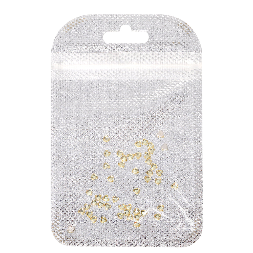 Heart Shape Multi Colors Small Size Glass Beveled Flat Back Fancy Rhinestones For Nail Art WholesaleRhinestone