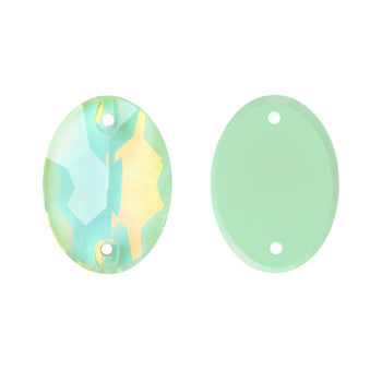 Light Azore AM Oval Shape High Quality Glass Sew-on Rhinestones WholesaleRhinestone