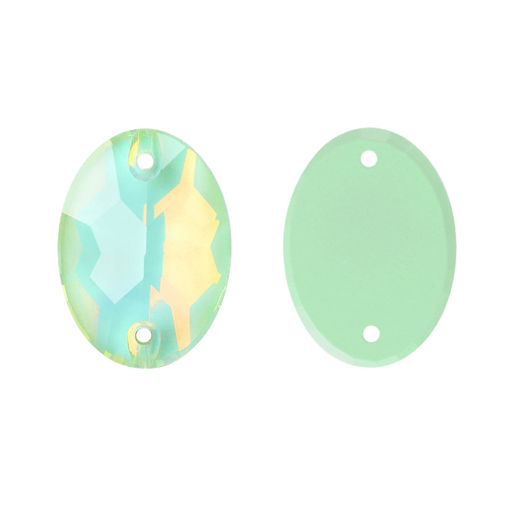 Light Azore AM Oval Shape High Quality Glass Sew-on Rhinestones WholesaleRhinestone