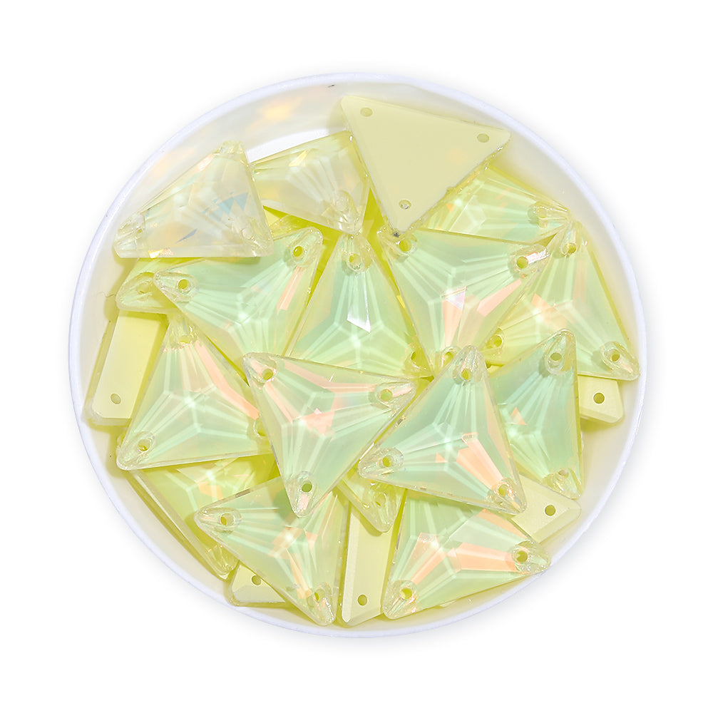 Jonquil AM Triangle Shape High Quality Glass Sew-on Rhinestones WholesaleRhinestone