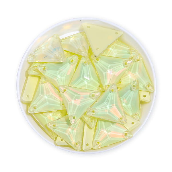 Jonquil AM Triangle Shape High Quality Glass Sew-on Rhinestones WholesaleRhinestone