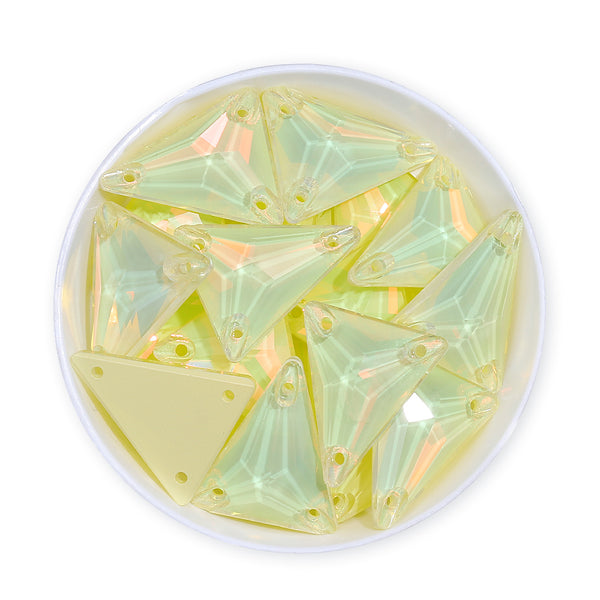 Slim Triangle Shape Jonquil AM High Quality Glass Sew-on Rhinestones WholesaleRhinestone