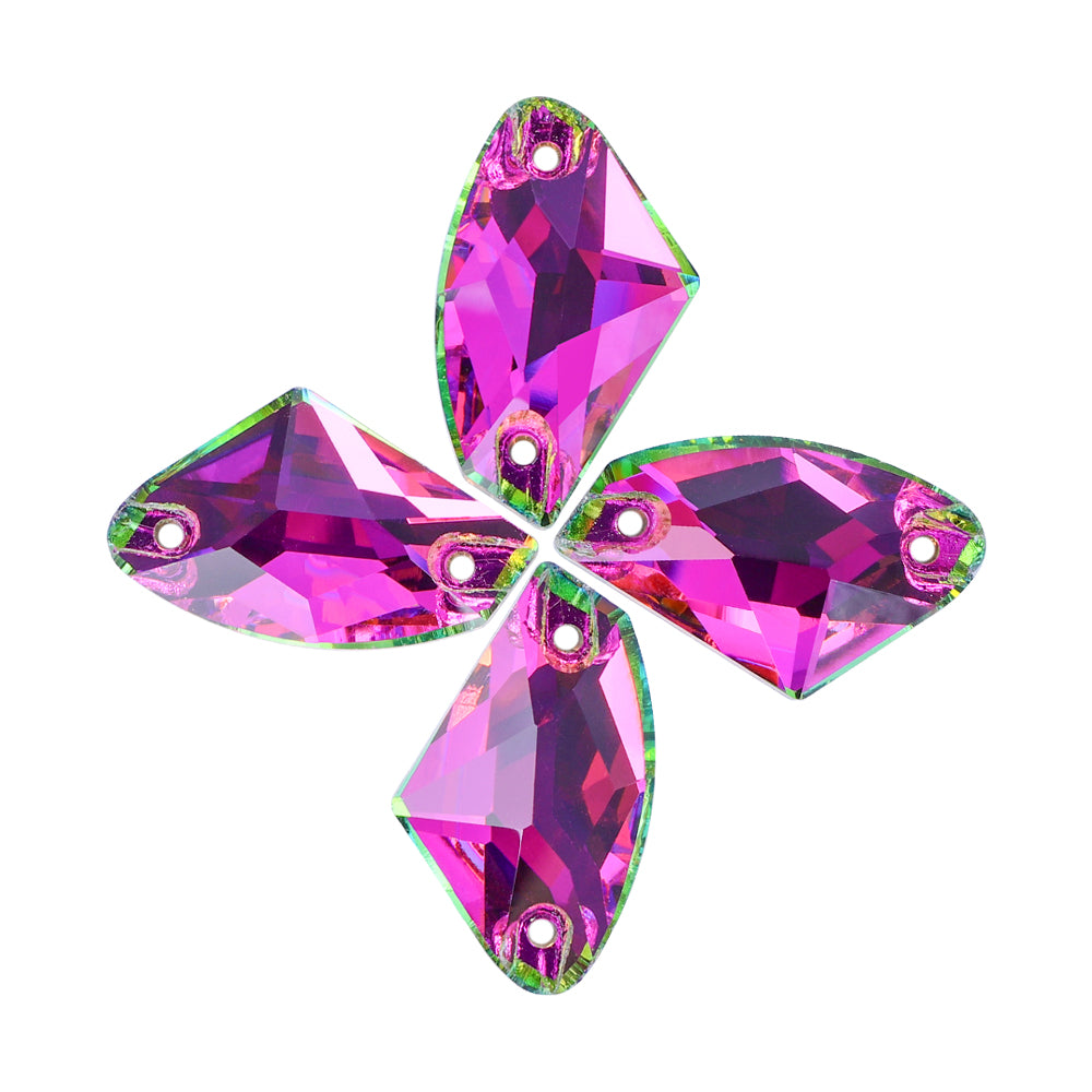 Vitrail Rose Galactic Shape High Quality Glass Sew-on Rhinestones WholesaleRhinestone Main image