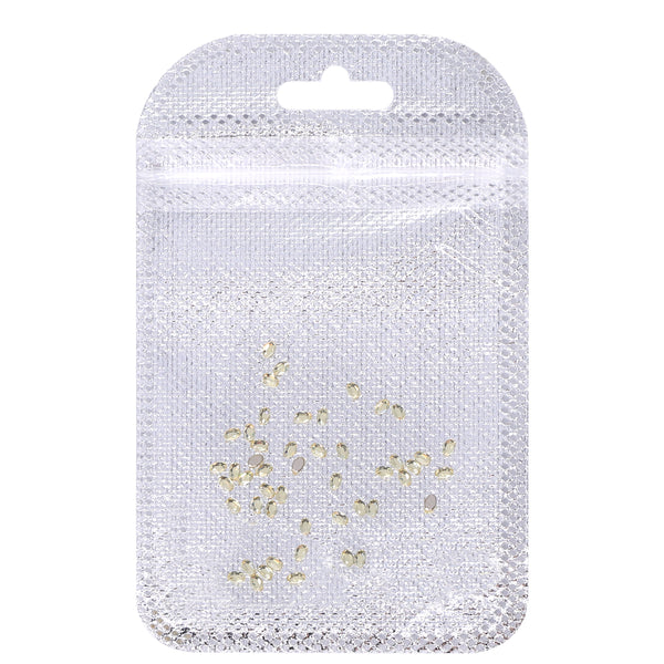 Oval Shape Multi Colors Small Size Glass Beveled Flat Back Fancy Rhinestones For Nail Art WholesaleRhinestone