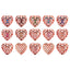 Mixed Colors Heart Shape Rose Gold Plated High-Quality Sew-on Alloy Charms Inlaid Cubic Zirconia WholesaleRhinestone
