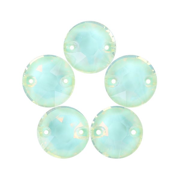 Light Azore AM XIRIUS Round Shape High Quality Glass Sew-on Rhinestones WholesaleRhinestone