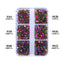 Mixed Sizes 6 Grid Box Aurora Rainbow Unfoiled Glass FlatBack Rhinestones For Nail Art WholesaleRhinestone