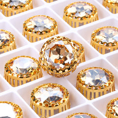 Golden Shadow Gemstone Flor redonda Forma redonda
