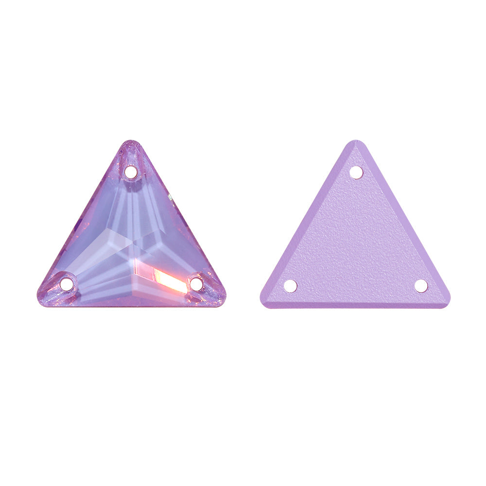 Lavender AM Triangle Shape High Quality Glass Sew-on Rhinestones Secondary image