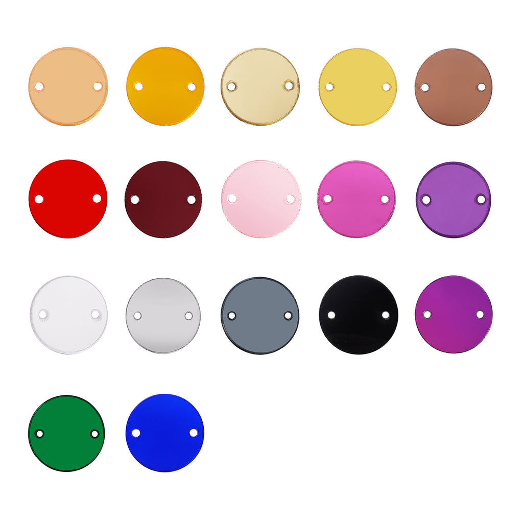 Round  Shape Multi Colors Acrylic Sew-on Mirror For Dance Costume WholesaleRhinestone