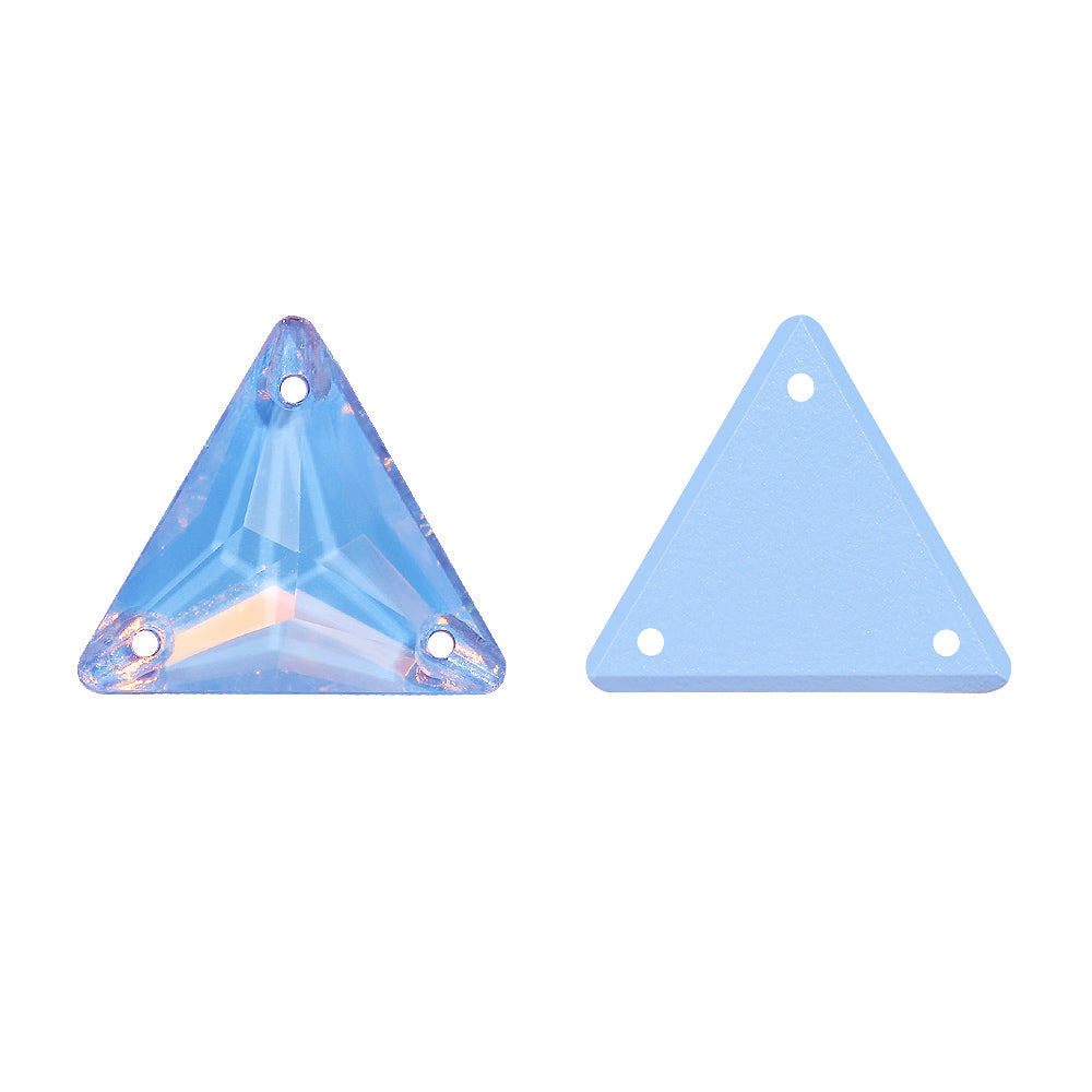 Light Sapphire AM Triangle Shape High Quality Glass Sew-on Rhinestones