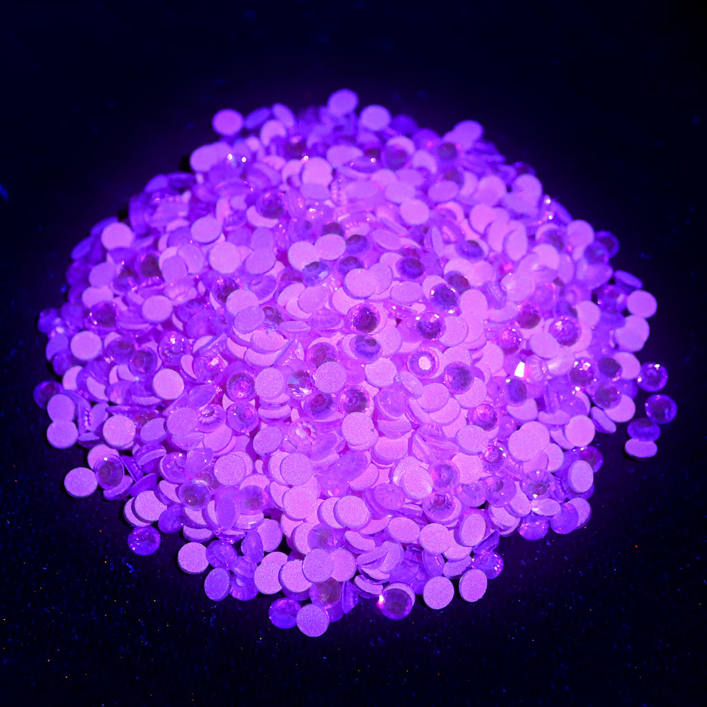 Neon Pink Snowy White AB Glass FlatBack Neon Rhinestones WholesaleRhinestone