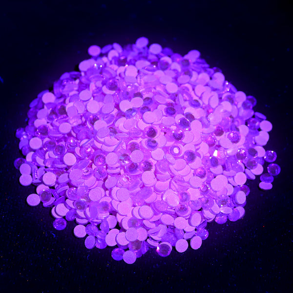 Neon Pink Snowy White AB Glass FlatBack Neon Rhinestones WholesaleRhinestone