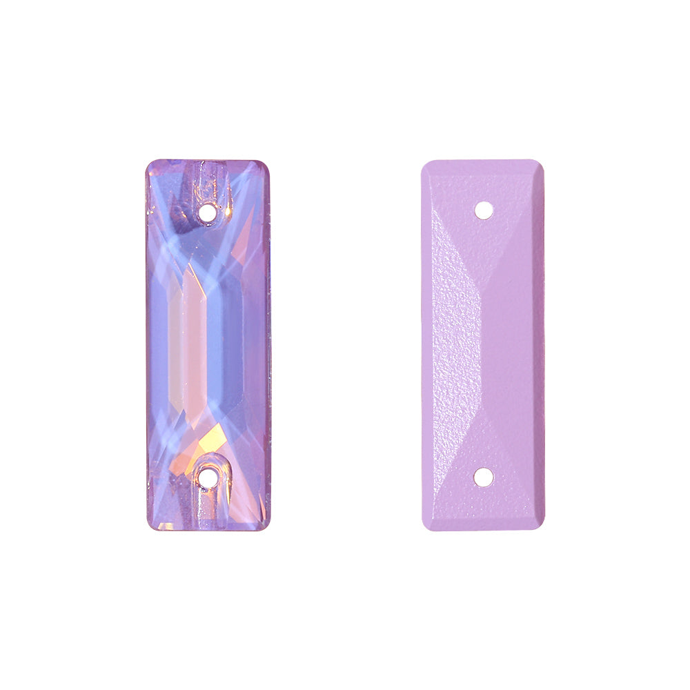 Lavender AM Cosmic Baguette Shape High Quality Glass Sew-on Rhinestones