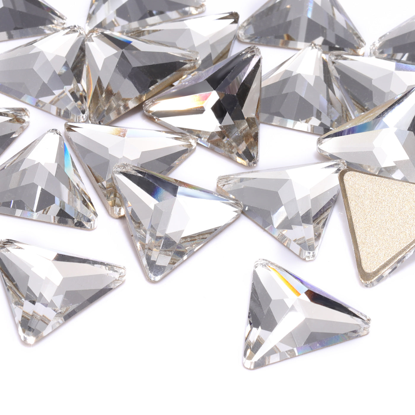 Crystal Rivoli Triangle Shape High Quality Glass Beveled Flat Back Rhinestones