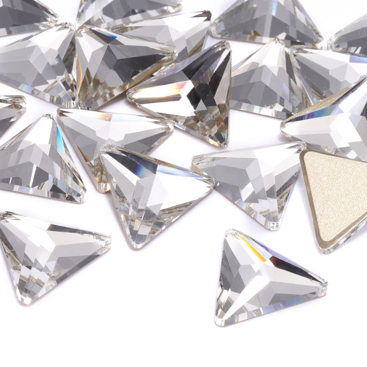 Crystal Rivoli Triangle Shape High Quality Glass Beveled Flat Back Rhinestones WholesaleRhinestone