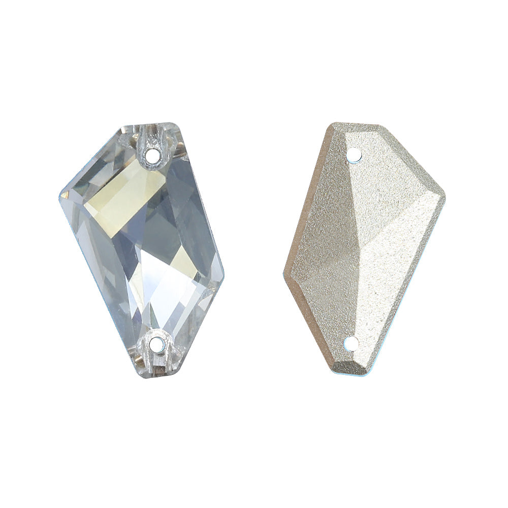 Silver Shade De-Art Shape High Quality Glass Sew-on Rhinestones