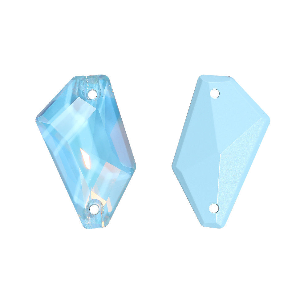 Aquamarine AM De-Art Shape High Quality Glass Sew-on Rhinestones Secondary image