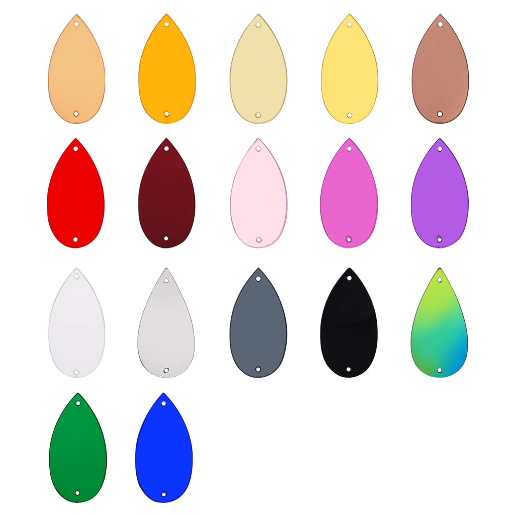 Drop Shape Multi Colors Acrylic Sew-on Mirror For Dance Costume WholesaleRhinestone
