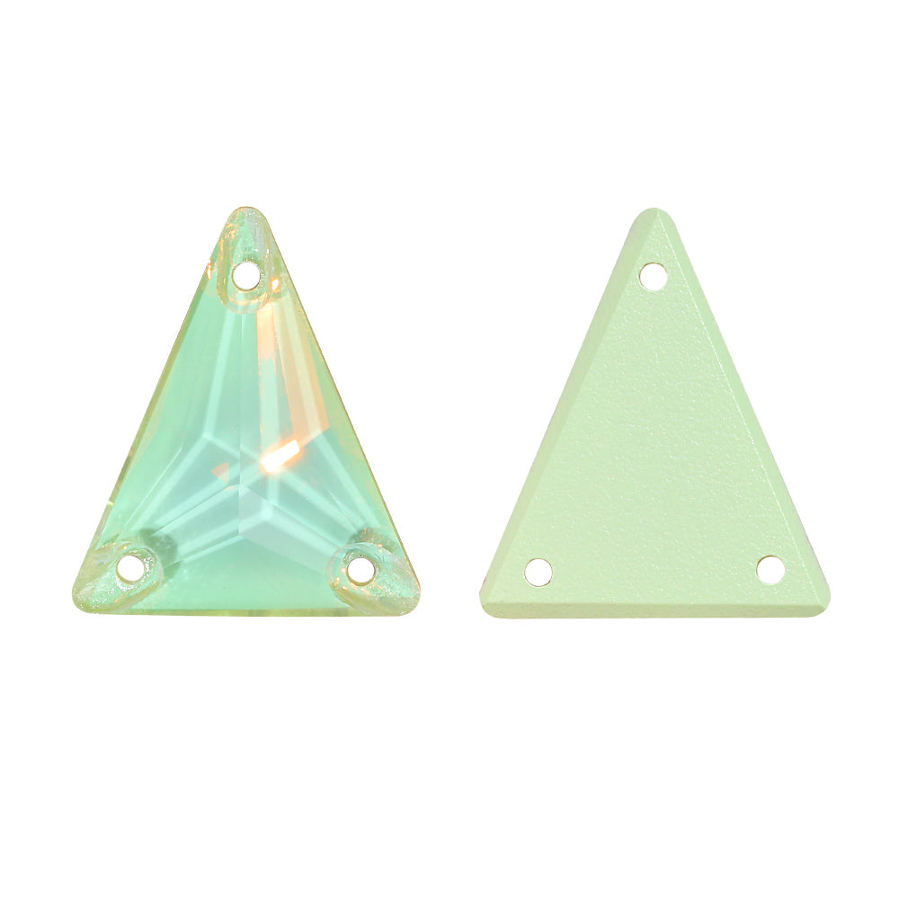 Slim Triangle Shape Light Azore AM High Quality Glass Sew-on Rhinestones Secondary image