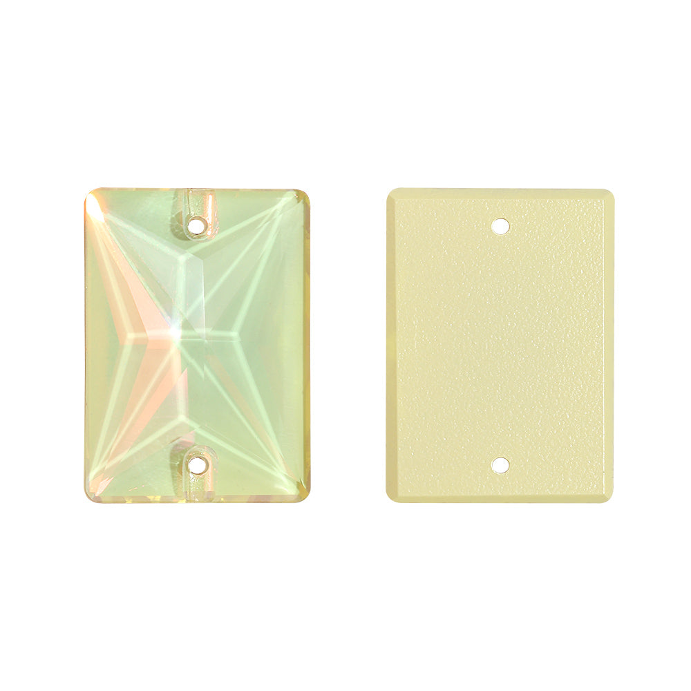 Jonquil AM Rectangle Forma de alta calidad Glass Sew-On Rhinestones