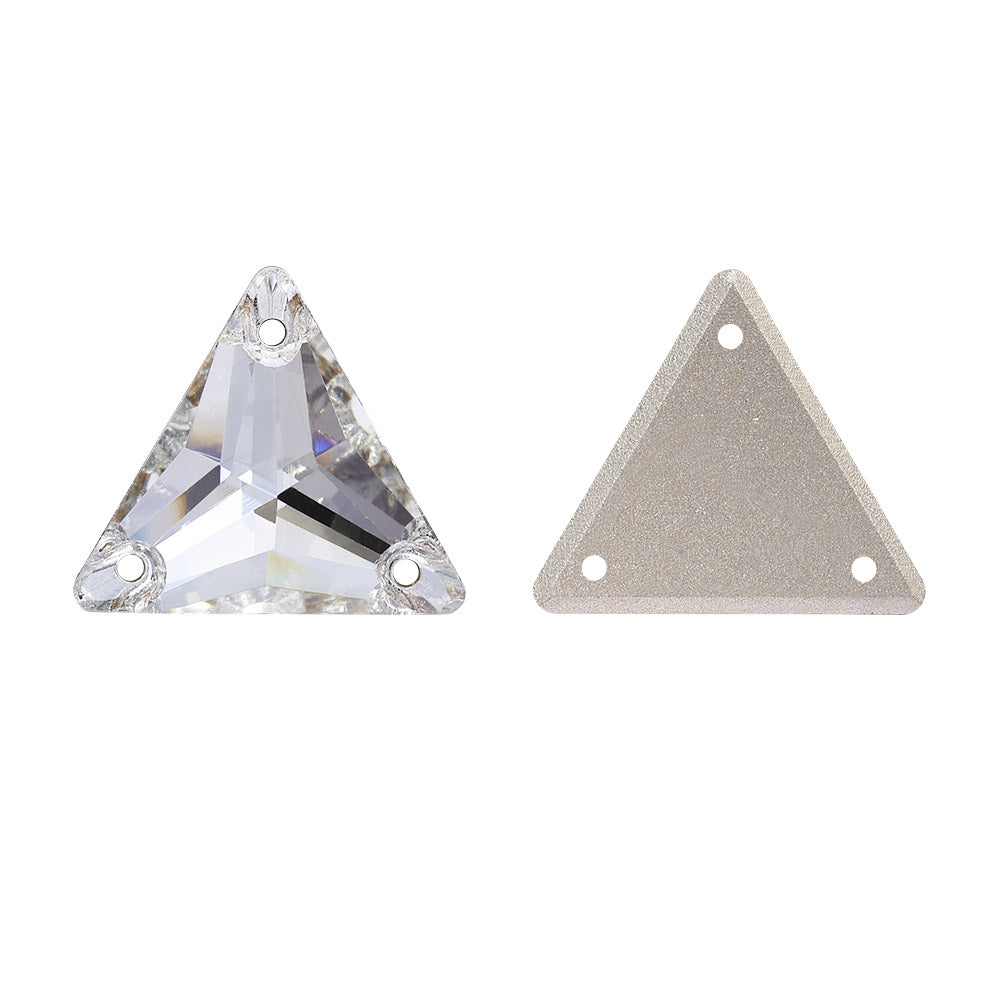 Silver Shade Triangle Shape High Quality Glass Sew-on Rhinestones WholesaleRhinestone
