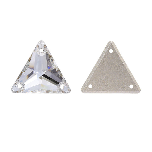 Silver Shade Triangle Shape High Quality Glass Sew-on Rhinestones WholesaleRhinestone