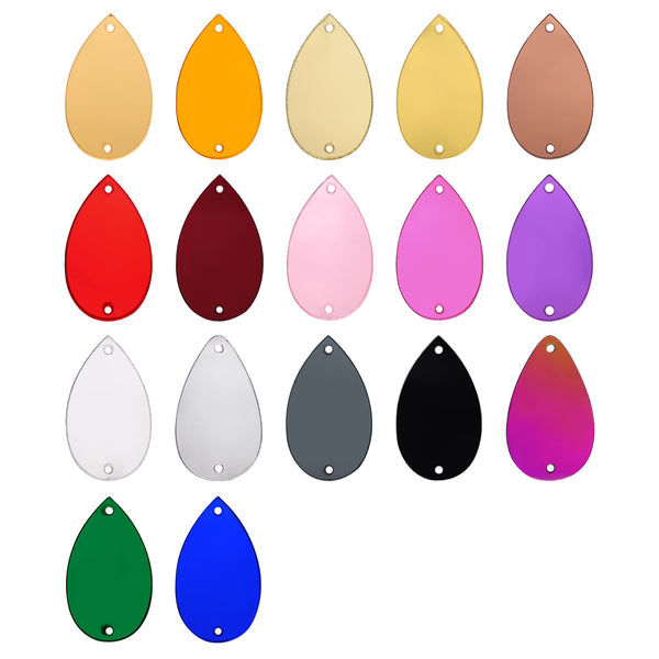 Drop Shape Multi Colors Acrylic Sew-on Mirror For Dance Costume WholesaleRhinestone