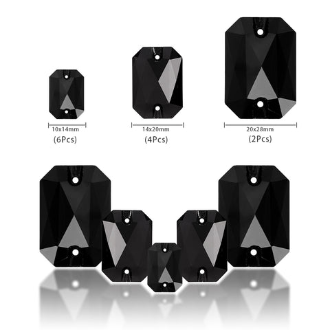 Crystal Ab Ottagon Forma di alta qualità Shinestones di cucitura in vetro Immagine secondaria del prodotto