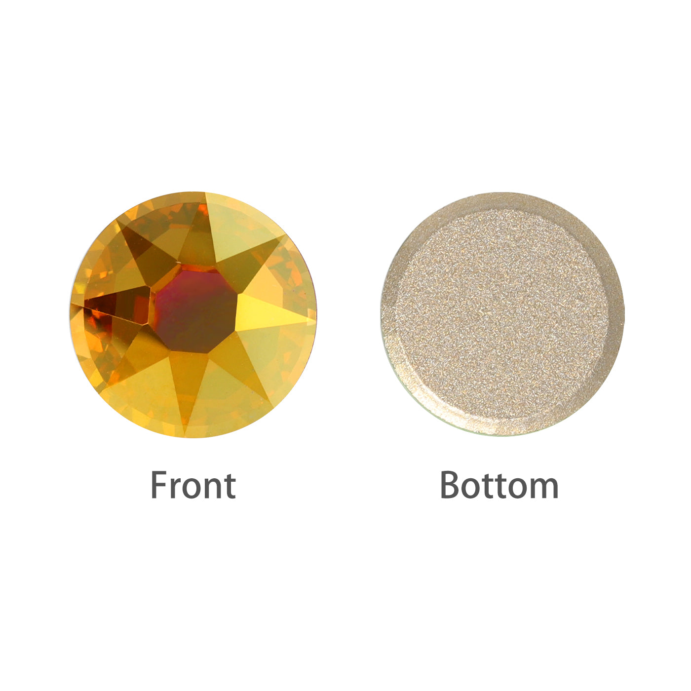 Metallic Sunshine XIRIUS Round Shape High Quality Glass Beveled Flat Back Rhinestones WholesaleRhinestone